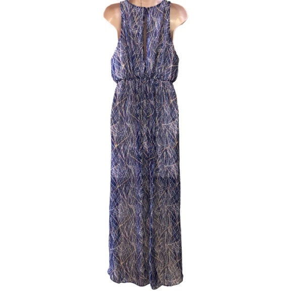 YA Los Angeles High Low Blue Printed Dress - Picture 4 of 6
